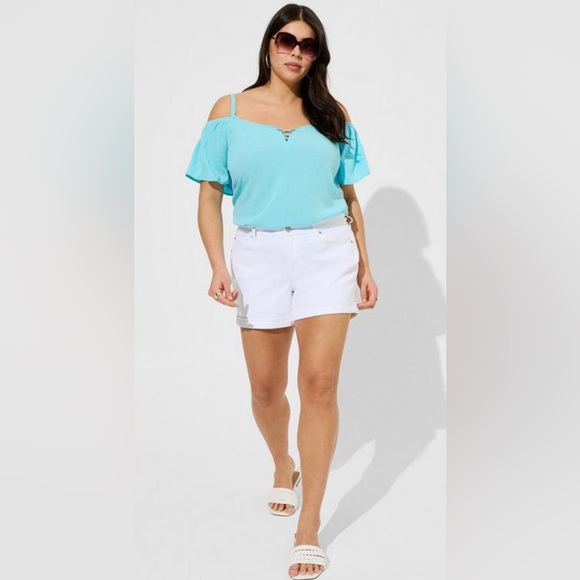 Washable Crinkle Gauze Cold Shoulder 🔝 by Torrid size 3 🌟Last chance!🌟 - Picture 4 of 16